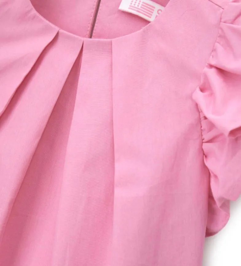 Blusa rosa con volant