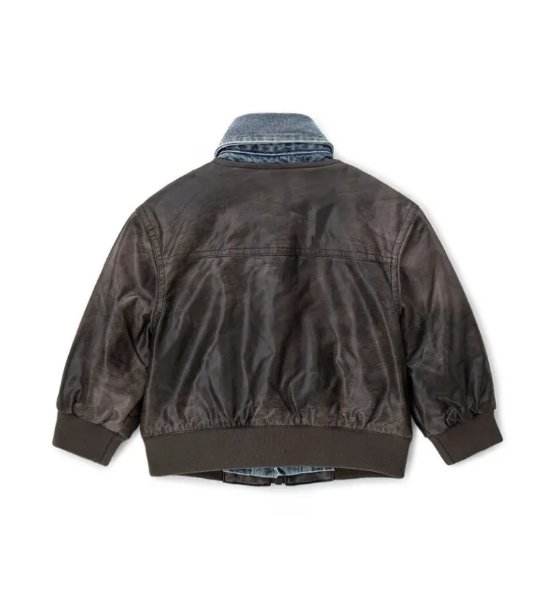 Bomber in finta pelle
