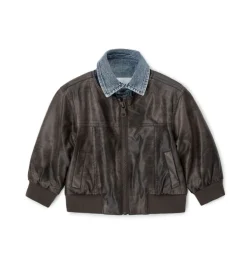 Bomber in finta pelle