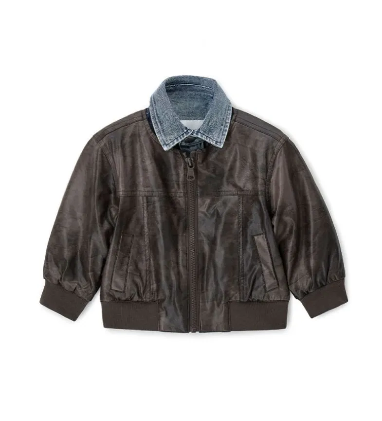 Bomber in finta pelle
