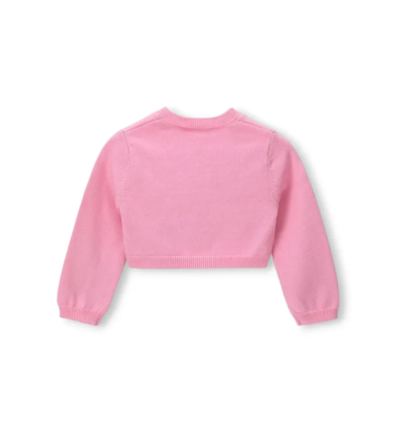 Cardigan con fiore