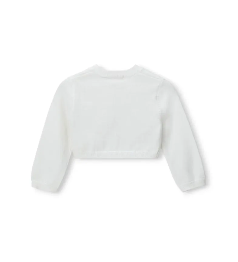 Cardigan con fiore