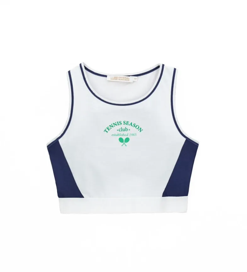 Crop top con stampa