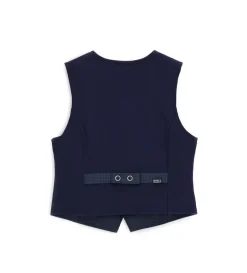Gilet in lino-cotone