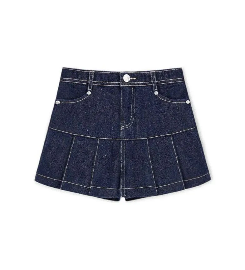 Gonna pantalone in jeans