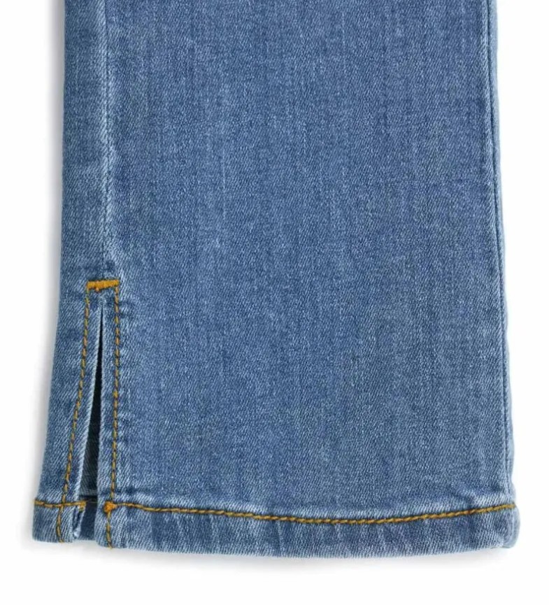 Jeans flare con spacchetti