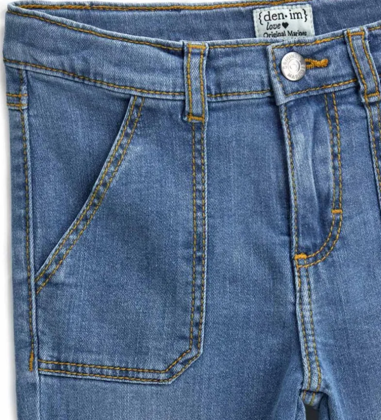 Jeans flare con spacchetti