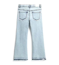 Jeans flare sfrangiati