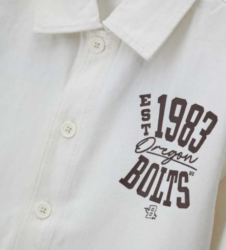 Overshirt con stampa