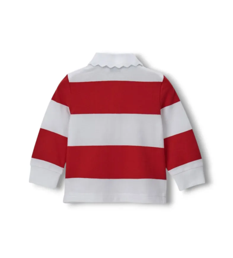 Polo in cotone ricamata