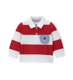 Polo in cotone ricamata