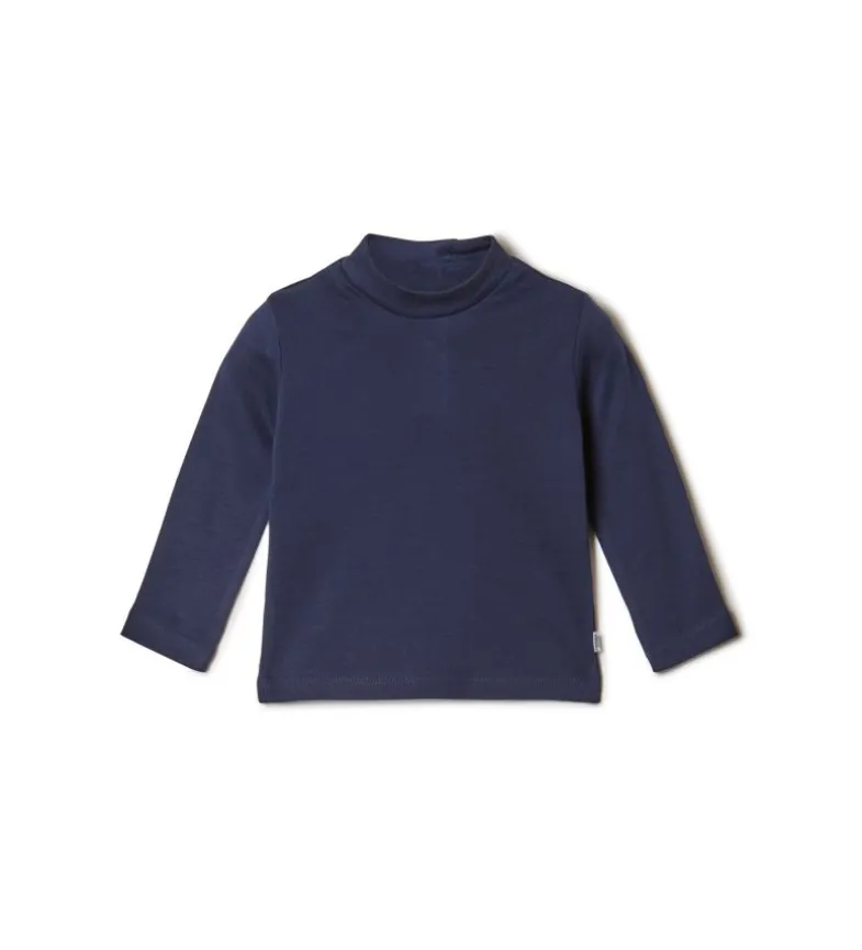 T-shirt a manica lunga con collo lupetto