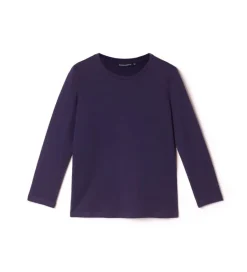 T-shirt a manica lunga con ricamo lurex