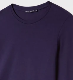 T-shirt a manica lunga con ricamo lurex