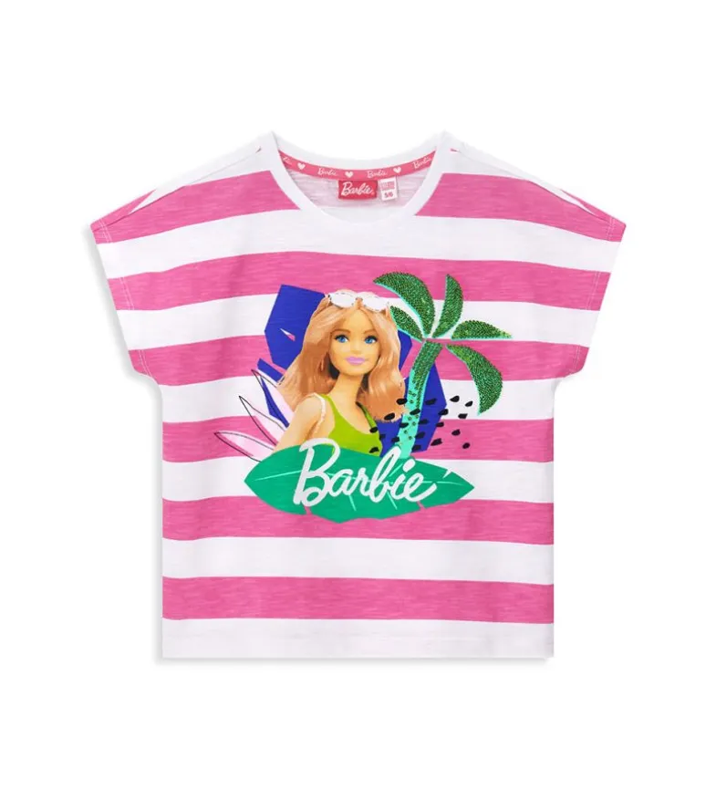 T-shirt Barbie a righe
