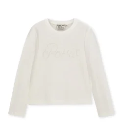 T-shirt bianca con perle