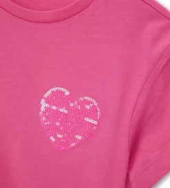T-shirt con cuore fluo