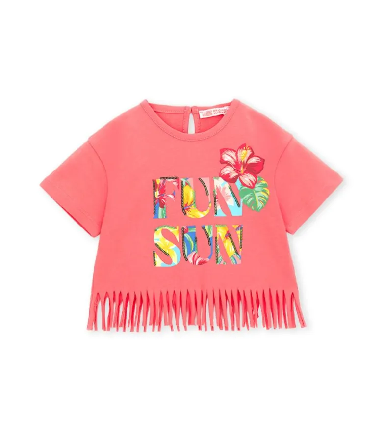 T-shirt con frange