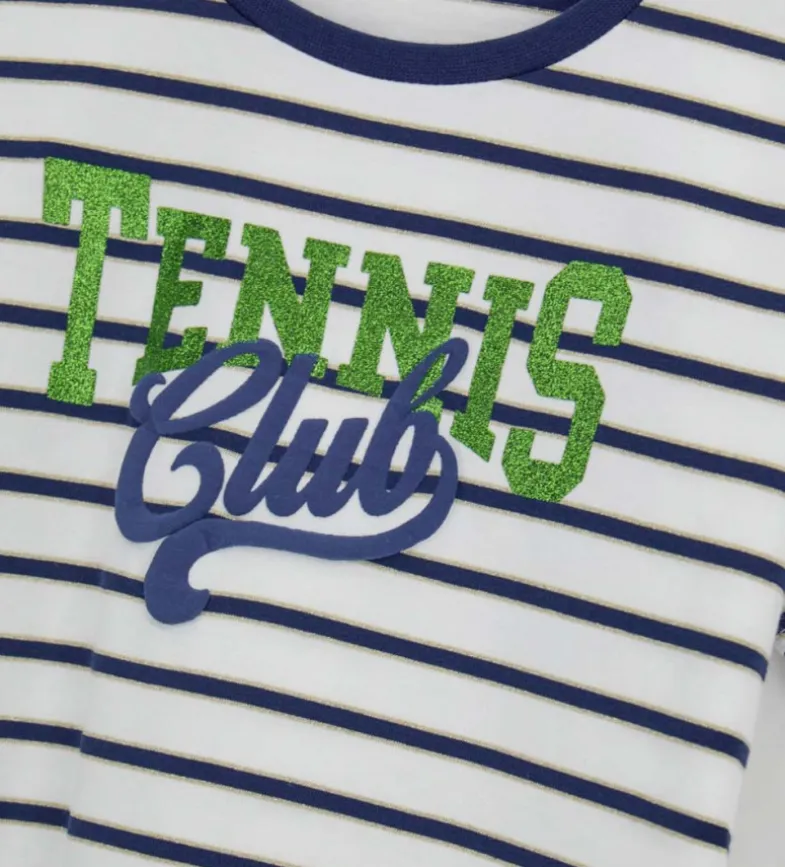 T-shirt con stampa a rilievo