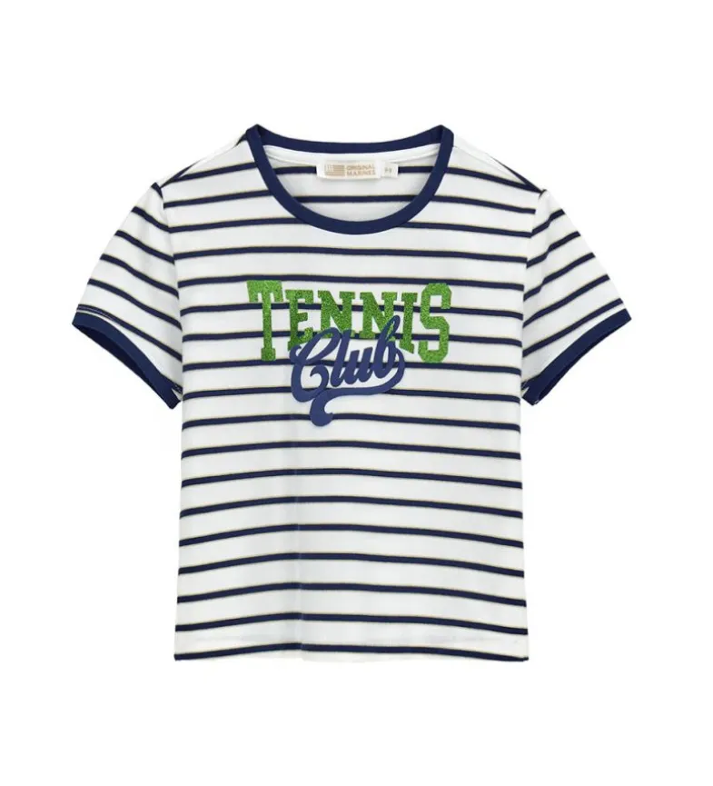 T-shirt con stampa a rilievo