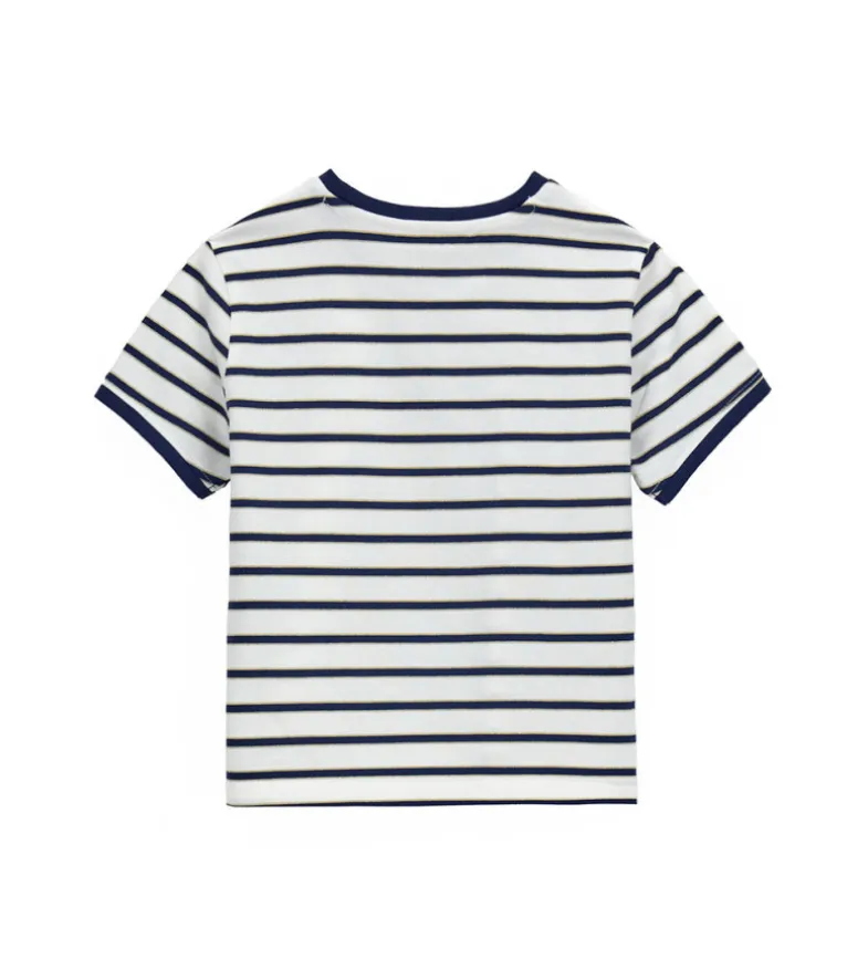 T-shirt con stampa a rilievo