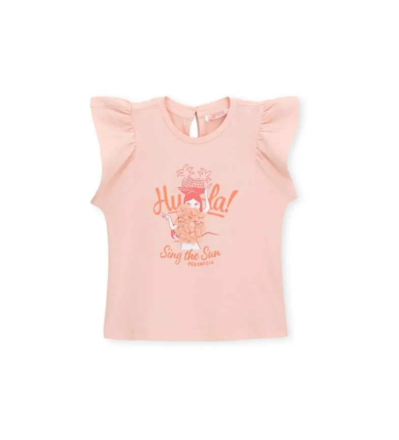 T-shirt con volant
