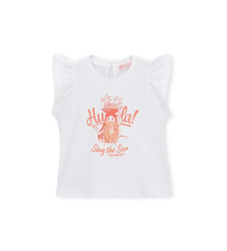 T-shirt con volant