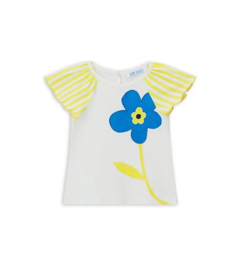 T-shirt con volant
