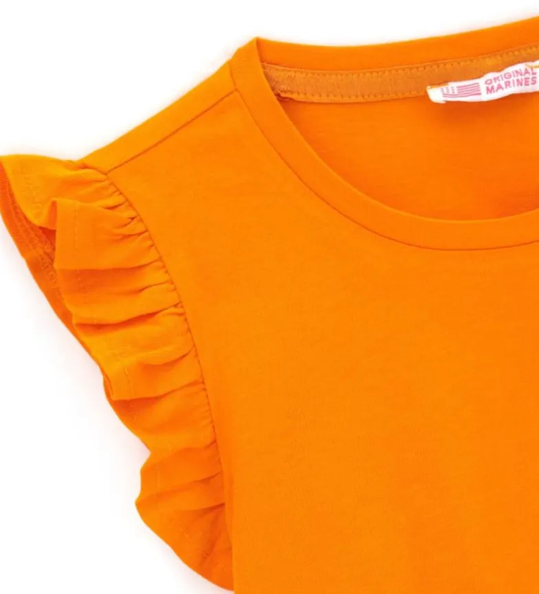 T-shirt con volant