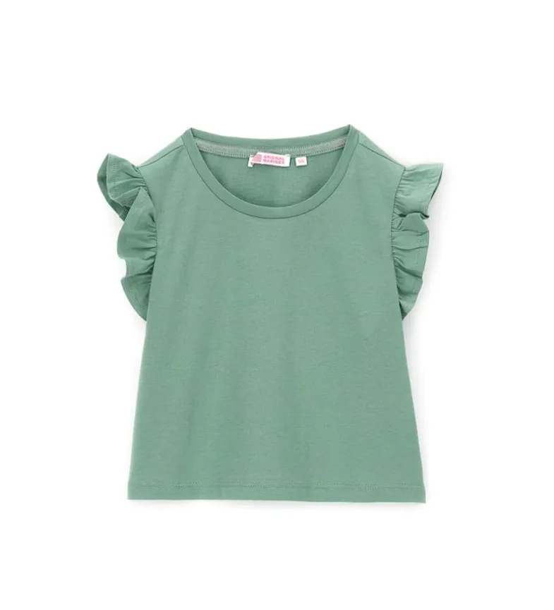 T-shirt con volant