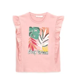 T-shirt con volant