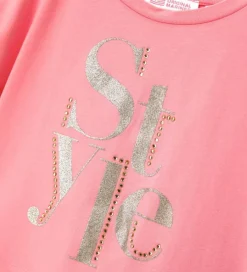 T-shirt corallo glitter