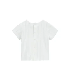 T-shirt in costina traforata