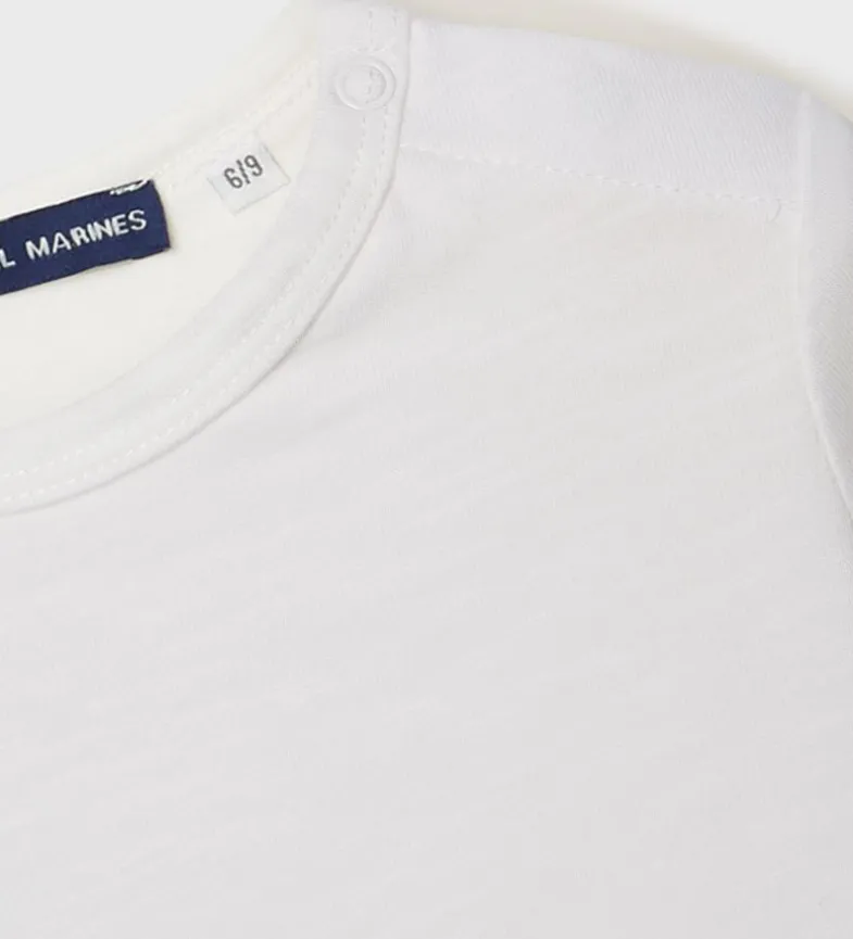 T-shirt manica lunga apertura su spalla