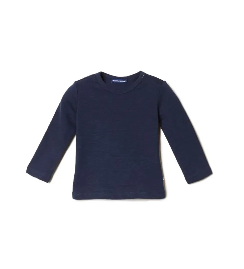 T-shirt manica lunga apertura su spalla