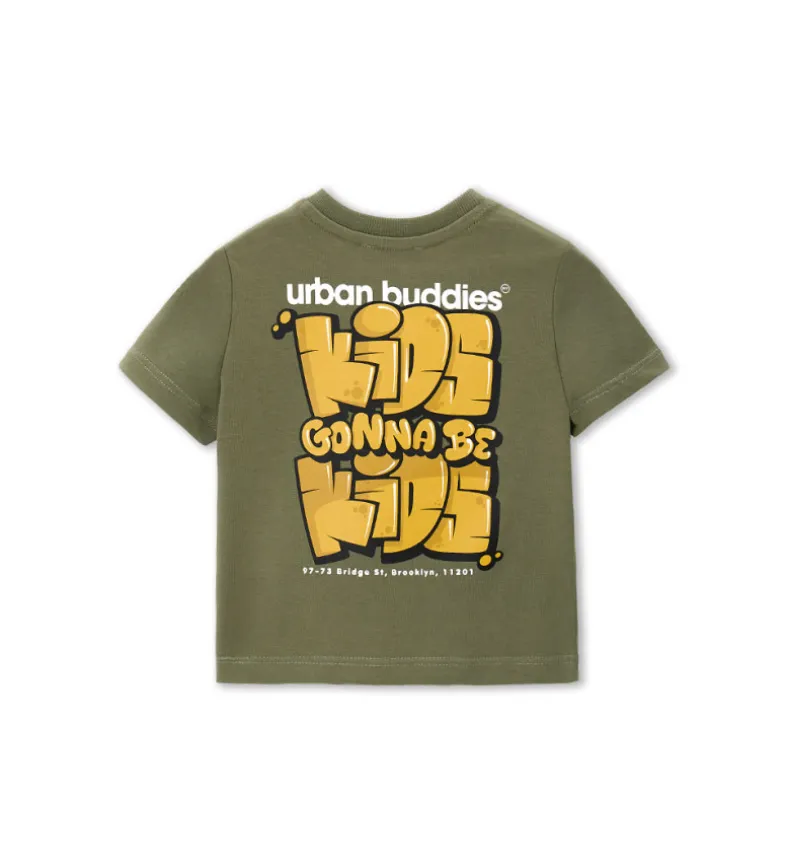 T-shirt verde in jersey